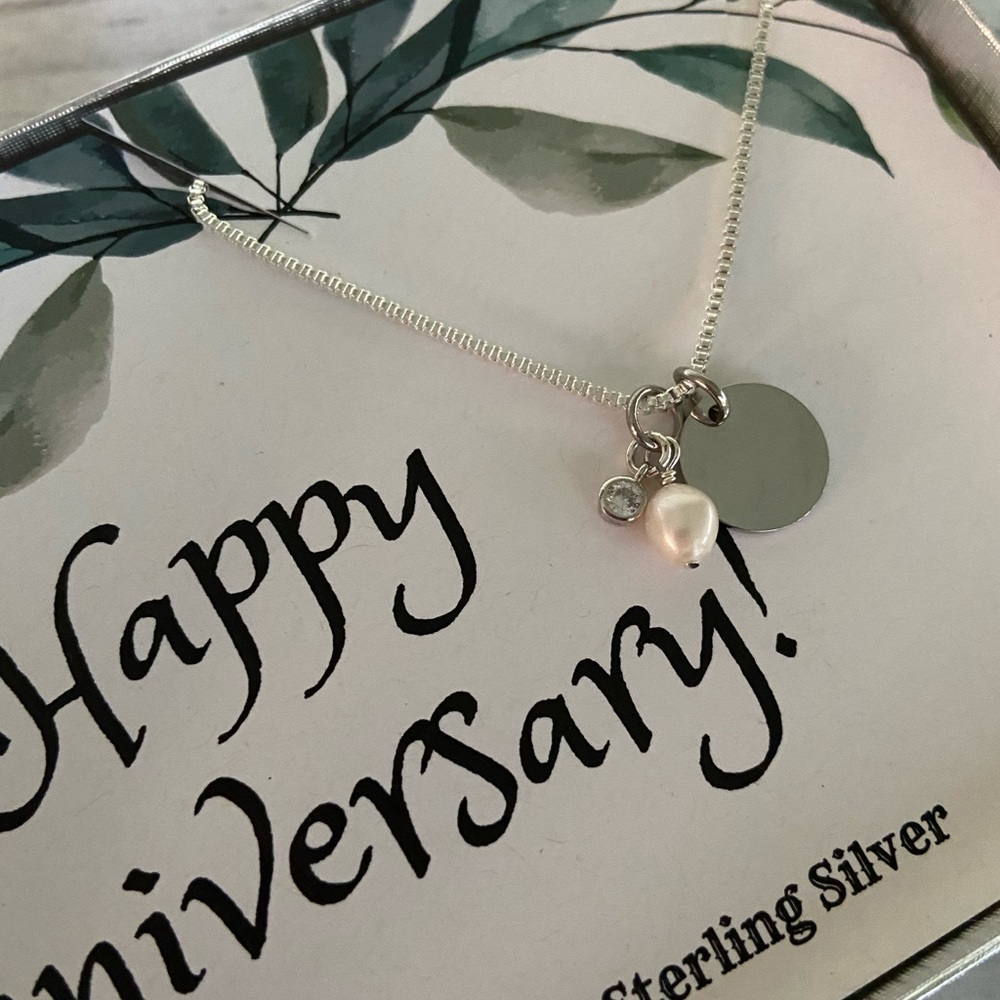 - Happy Anniversary Pearl 925 Sterling Sil… - Picture 2 of 11